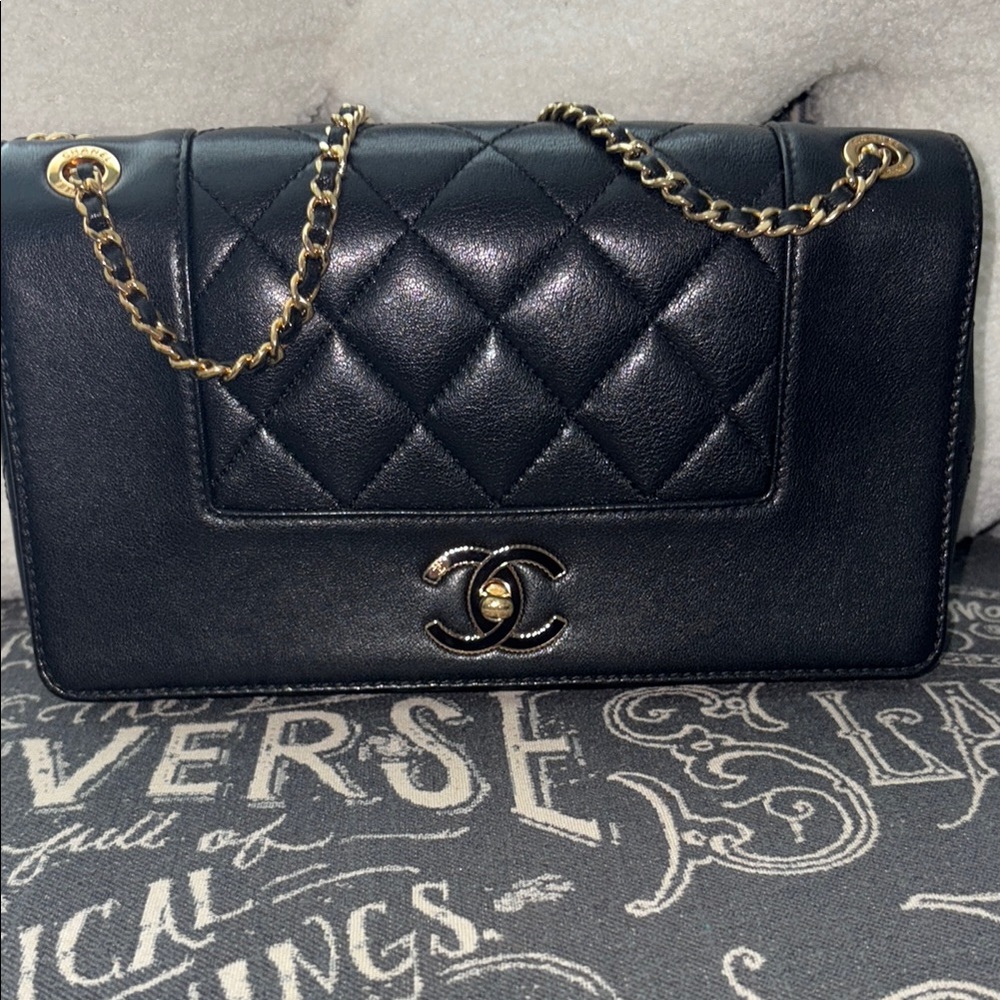 CHANEL Black Quilted Mademoiselle Bag with Original Tag